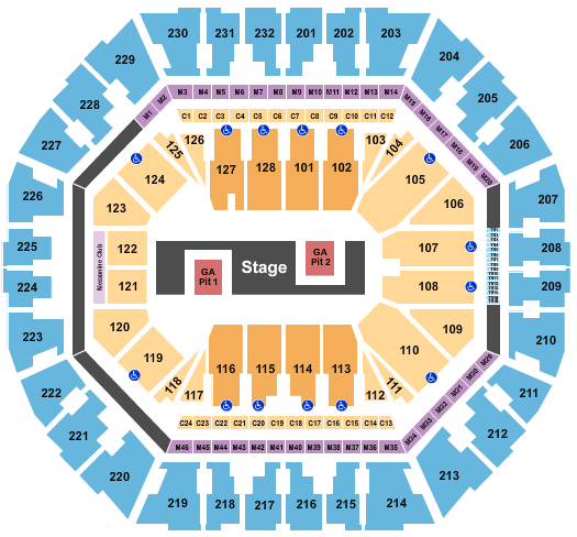 Oakland Arena K-Pop Concerts Seating Chart